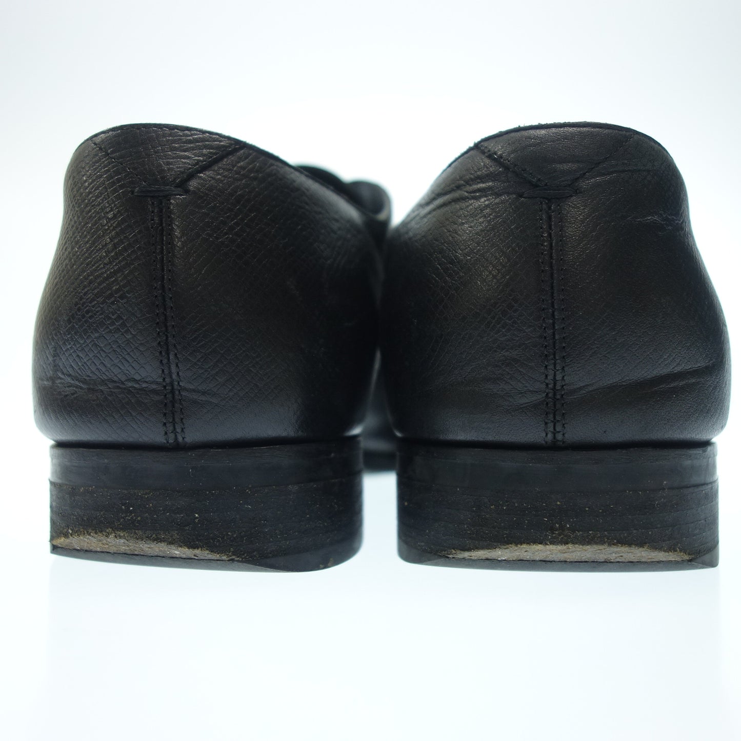 ルイヴィトン レザーシューズ プレーントゥ メンズ 8.5 黒 LOUIS VUITTON【AFC3】【中古】