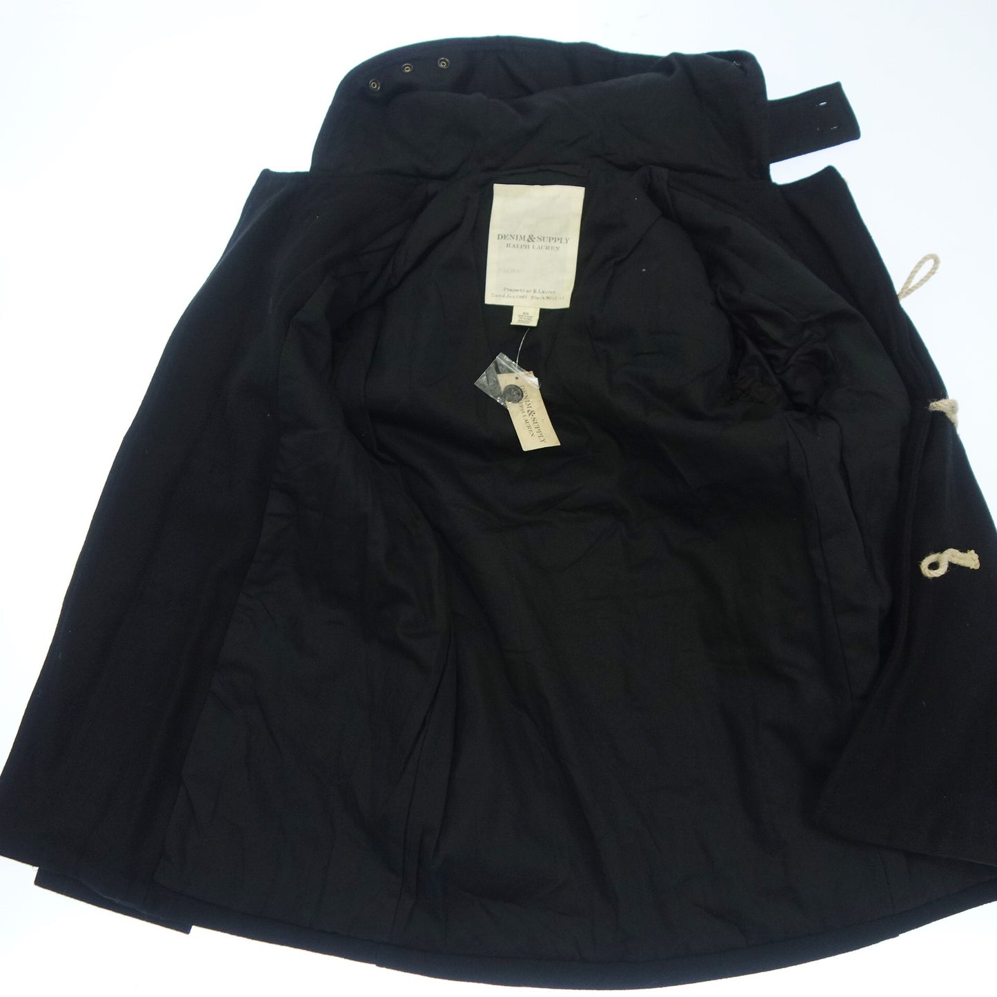 デニム&サプライ ラルフローレン ダッフルコート ウール メンズ M 黒 RALPH LAUREN【AFA8】【中古】