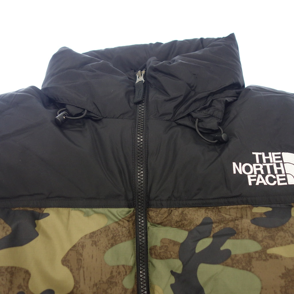 美品◆ザ ノースフェイス ダウンジャケット ノベルティー ヌプシ ND92336 メンズ カーキ系 サイズL 迷彩柄 THE NORTH FACE【AFA2】
