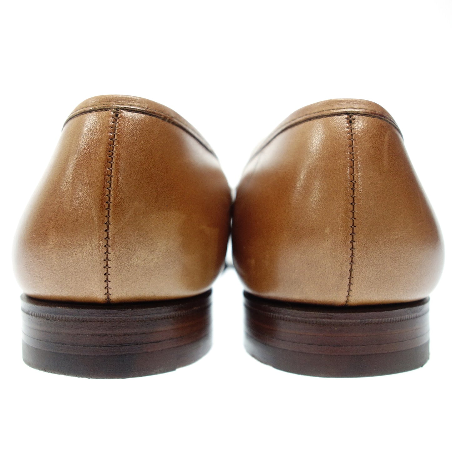 美品◆クロケット&ジョーンズ コインローファー レザー BOSTON メンズ 7E 茶 CROCKETT&JONES【AFC50】