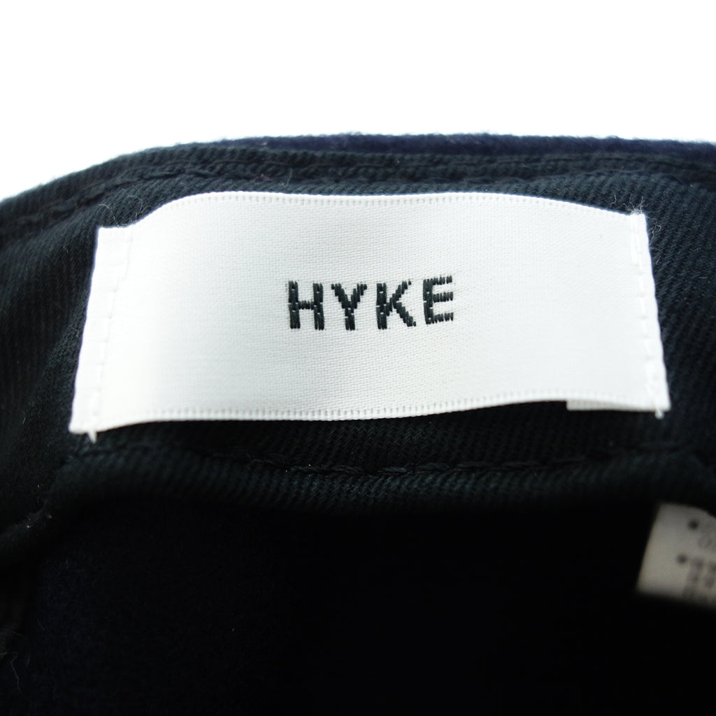 美品◆ハイク ニューエラ キャップ 6パネル ウール メンズ ネイビー サイズ56.8cm HYKE × NEWERA【AFI20】