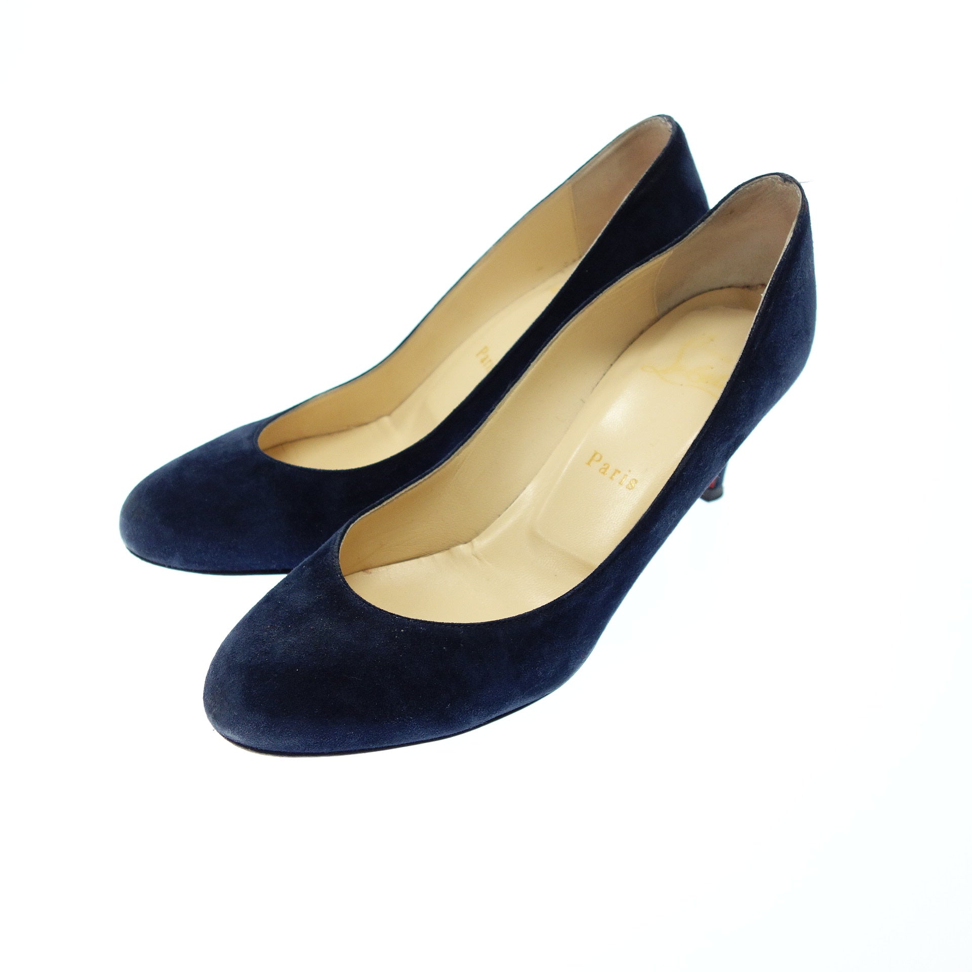 ルブタン ネイビー パンプス クリスチャンルブタンネイビー ビジュー