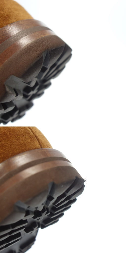 美品◆ブルネロクチネリ レザーシューズ スエード ストレートチップ メンズ 42 ブラウン系 BRUNELLO CUCINELLI【AFC55】