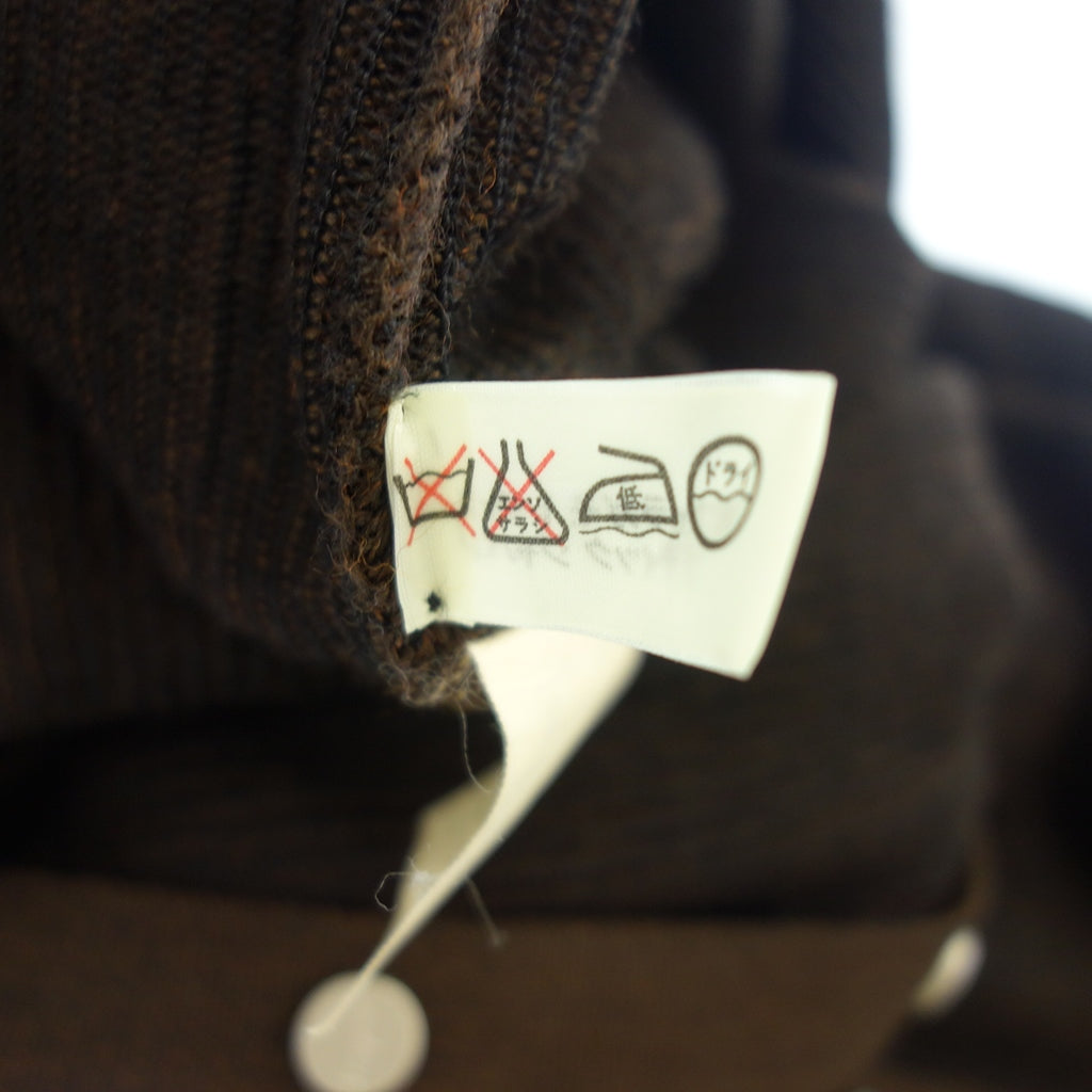 美品◆サルバトーレフェラガモ ロングニットカーディガン レディース ブラウン M Salvatore Ferragamo【AFB8】