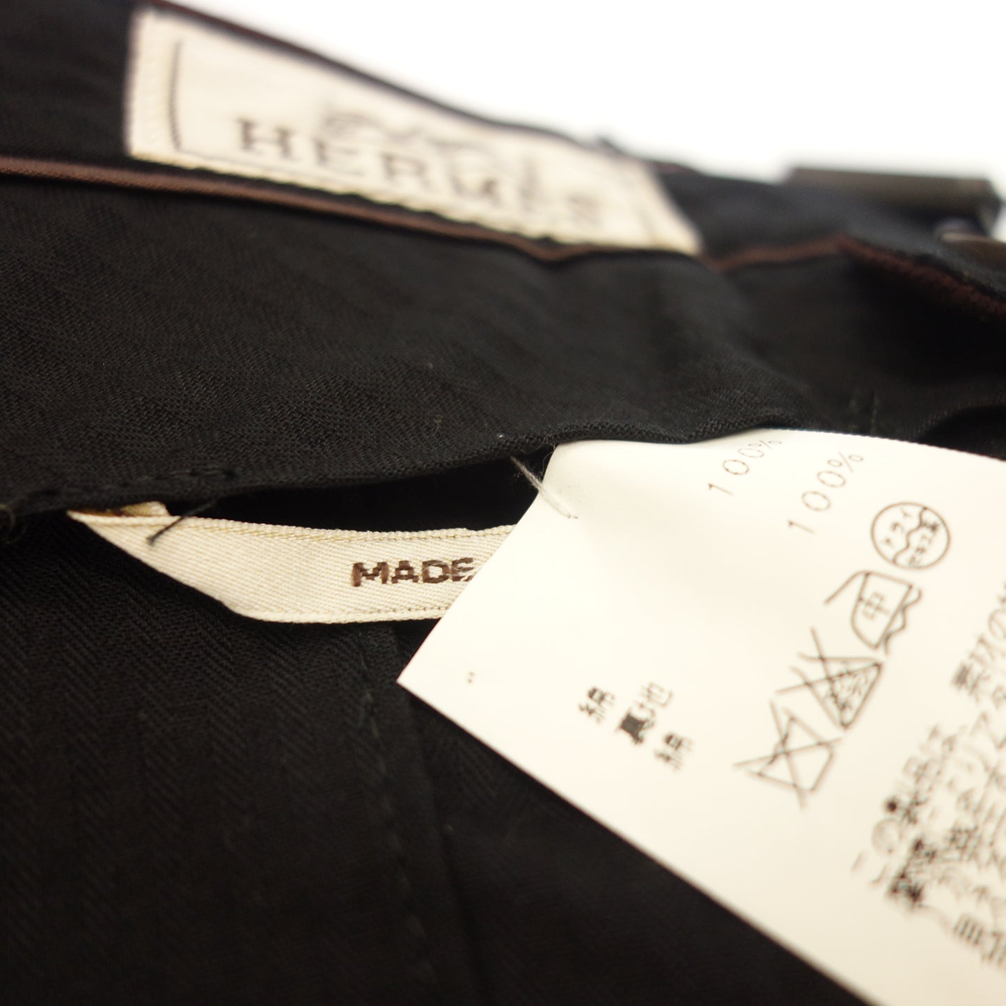 美品◆エルメス コットンパンツ 赤系 サイズ52 メンズ HERMES【AFB6】