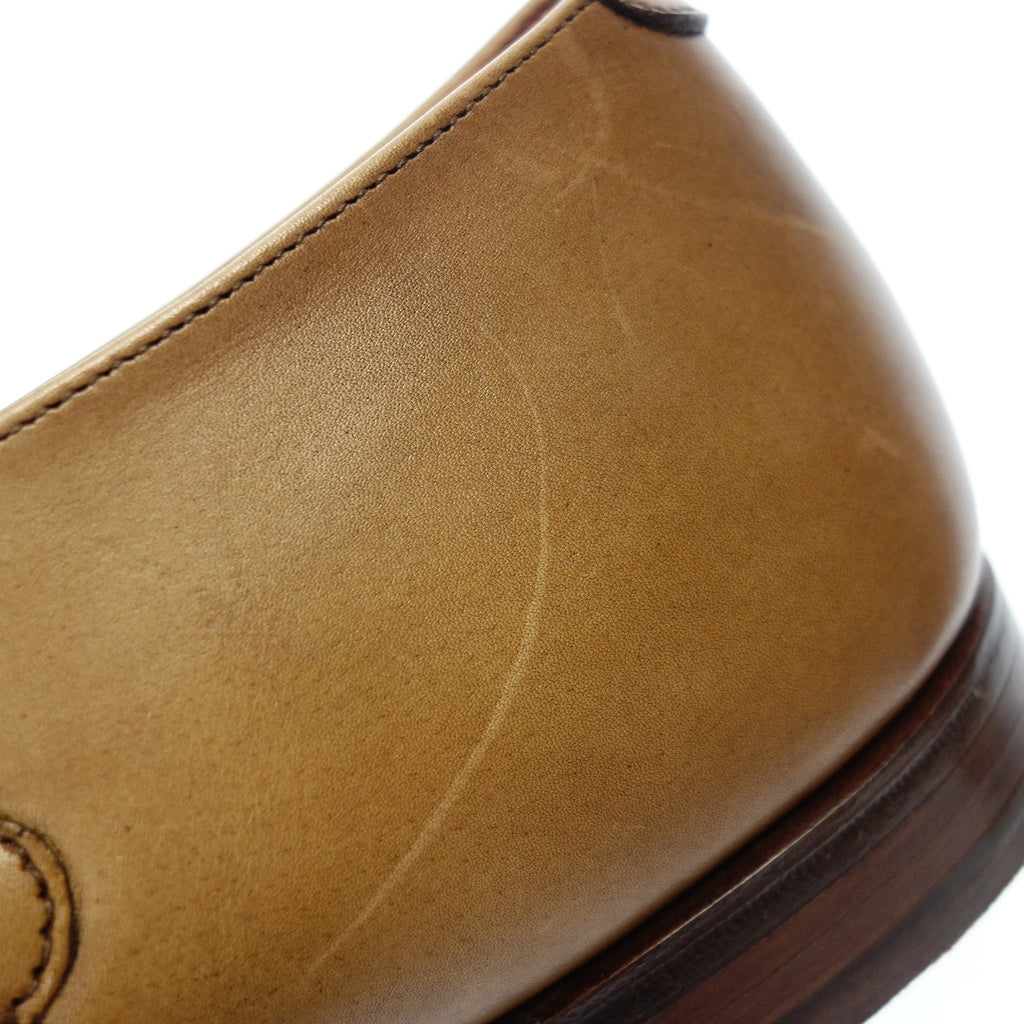 美品◆クロケット&ジョーンズ レザーシューズ シングルモンク PULLMAN ハンドグレード 5895 ベージュ メンズ サイズ7D CROCKETT&JONES【LA】