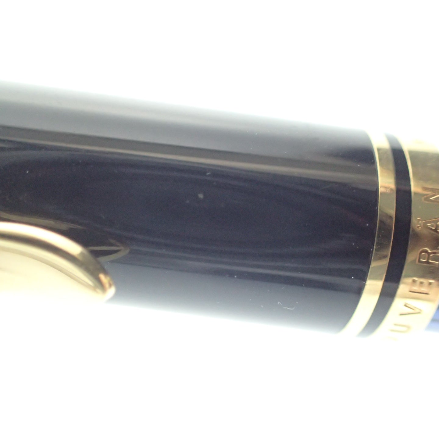 美品◆ペリカン 万年筆 M800 スーベレーン ペン先18C-750 F 縞 ブルー&ブラック系 PELIKAN SOUVERAN【AFI11】