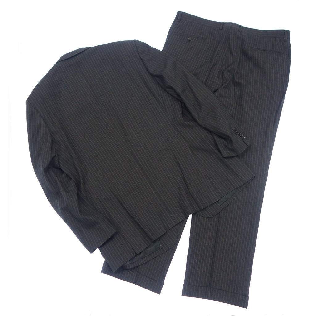 美品◆サヴィルロウ スーツ dormeuil メンズ ウール グレー ネーム入り サイズ104 savile row【AFB28】