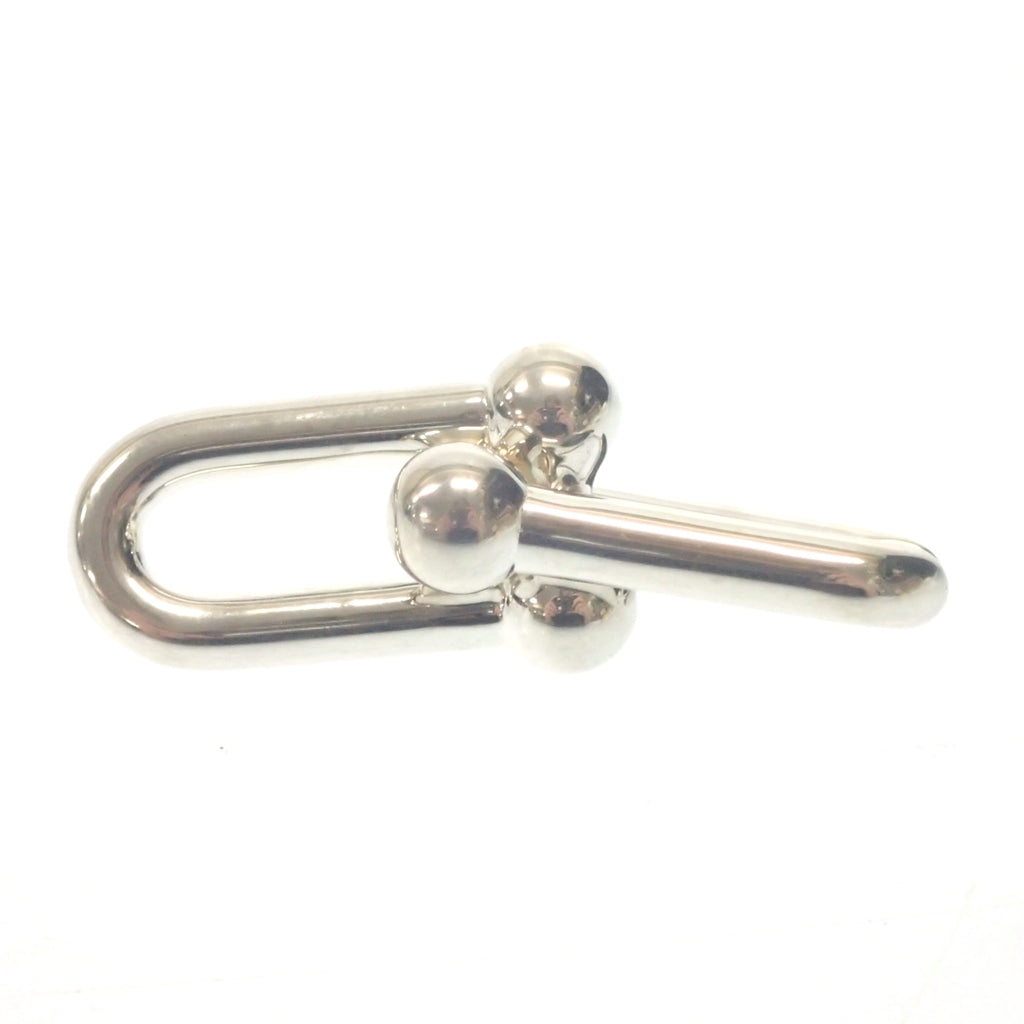 極美品◆ティファニー ピアス ラージリンク ハードウェア Ag925 シルバー 68533694 TIFFANY&Co.【AFI11】