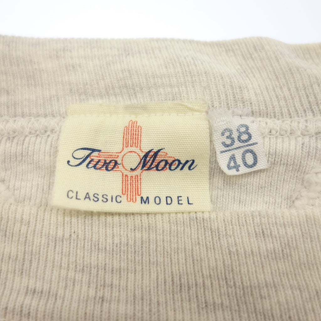 美品◆トゥー ムーン 90's セットインスリーブ スウェット 38/40(M相当)メンズ グレー系 TWO MOON【AFB16】