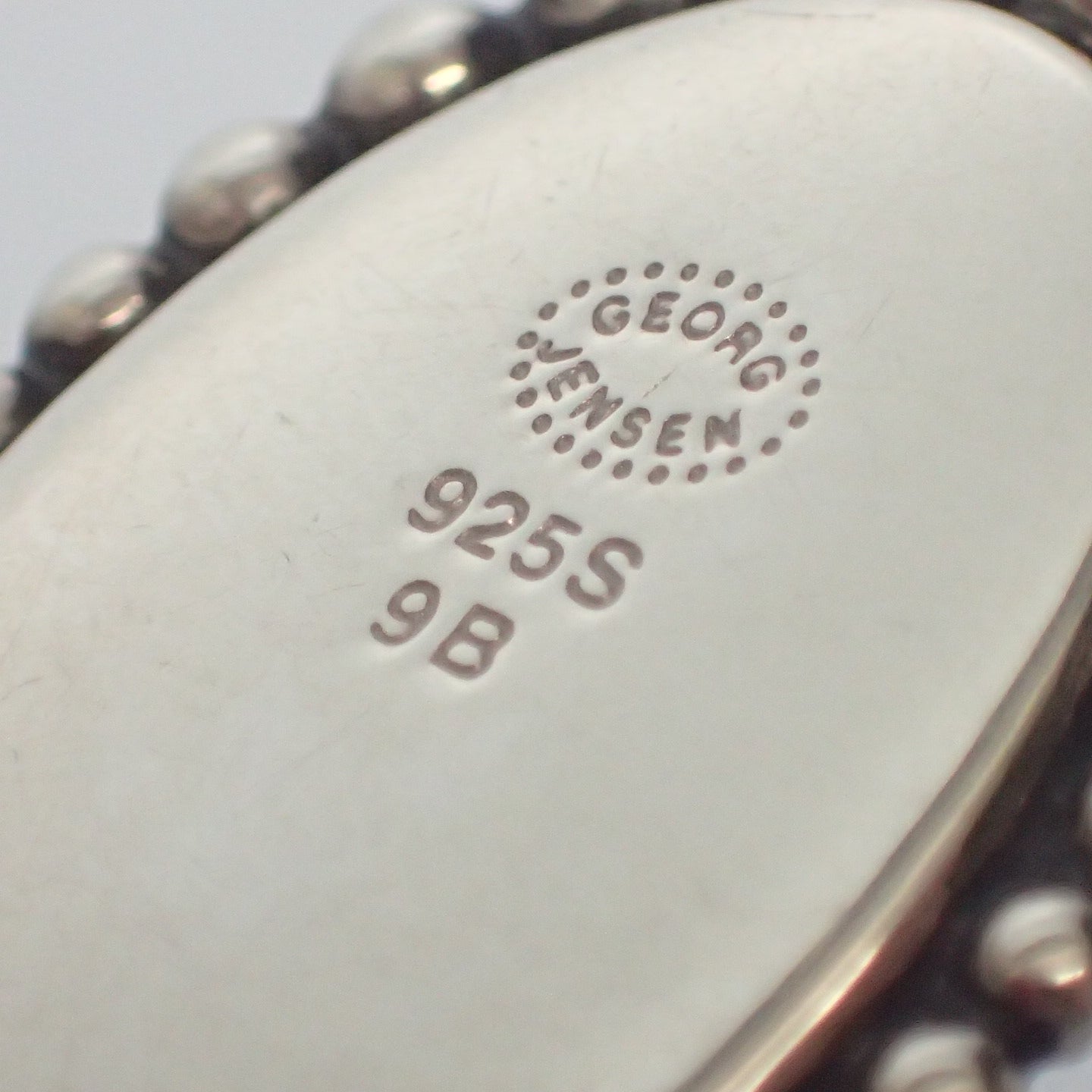 美品◆ジョージジェンセン ネックレス ペンダント 色石 925S 9B オニキス 黒×シルバー GEORG JENSEN【AFI10】