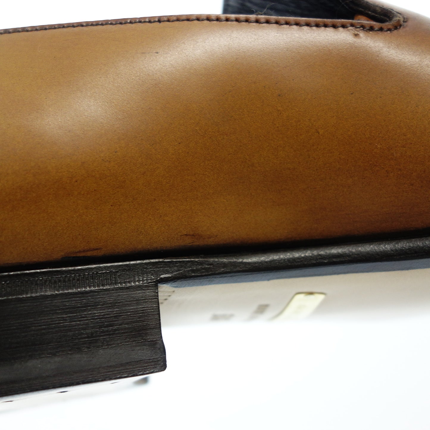 新品同様◆ドルチェ&ガッバーナ レザーローファー スリッポン メンズ 6.5 茶 DOLCE&GABBANA【AFD2】