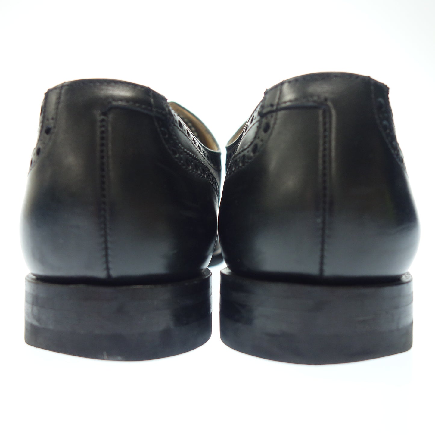 美品◆クロケット&ジョーンズ レザーシューズ セミブローグ YEOVIL メンズ 5.5E 黒 Crockett&Jones【LA】