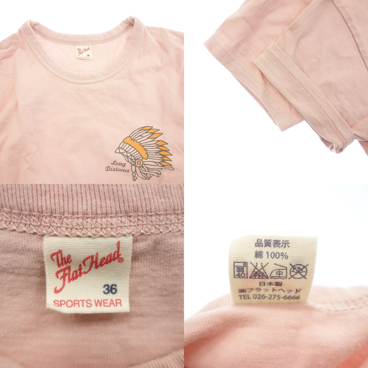 中古◆Tシャツ 4点セット メンズ The FLAT HAND/INDIAN MOTOR CYCLE/McCOY'S/LA ROCKA!【AFB54】