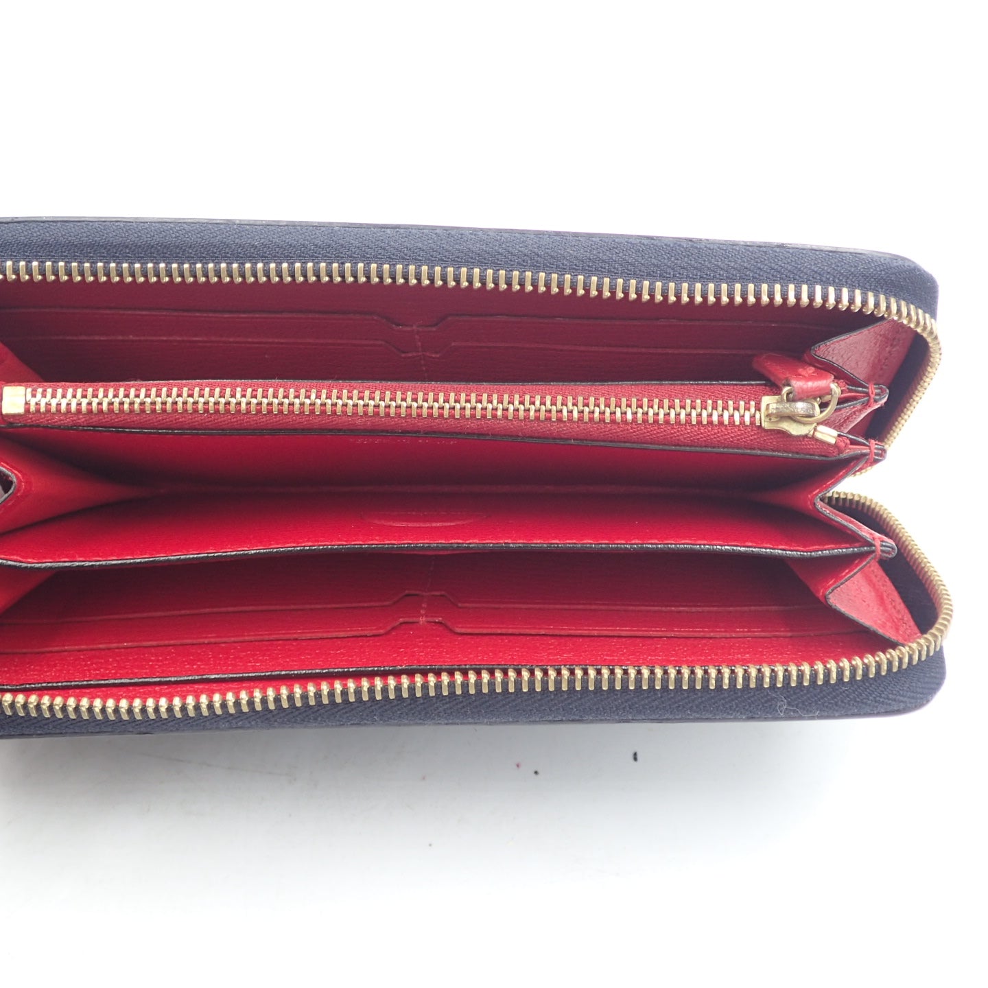 ラルコバレーノ 長財布 ラウンドジップ ドレス ネイビー L'arcobaleno【AFI4】【中古】