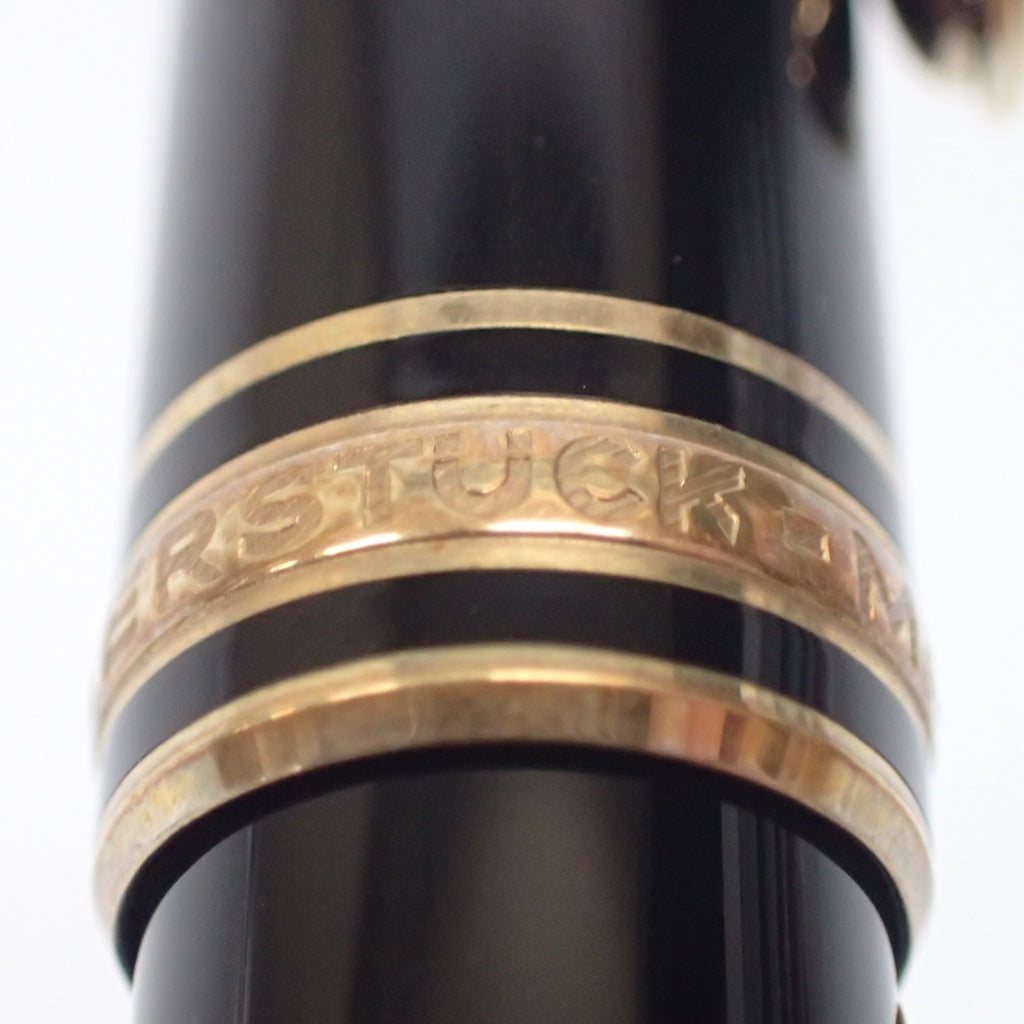 美品◆モンブラン 万年筆 ペン先14K マイスターシュテュック 黒×ゴールド MONTBLANC【AFI6】