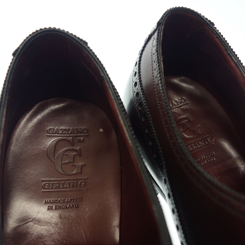 美品◆ガジアーノ&ガーリング レザーシューズ パンチドキャップトゥ WARWICK ワーウィック メンズ 7.5E 赤茶 GAZIANO&GIRLING【LA】