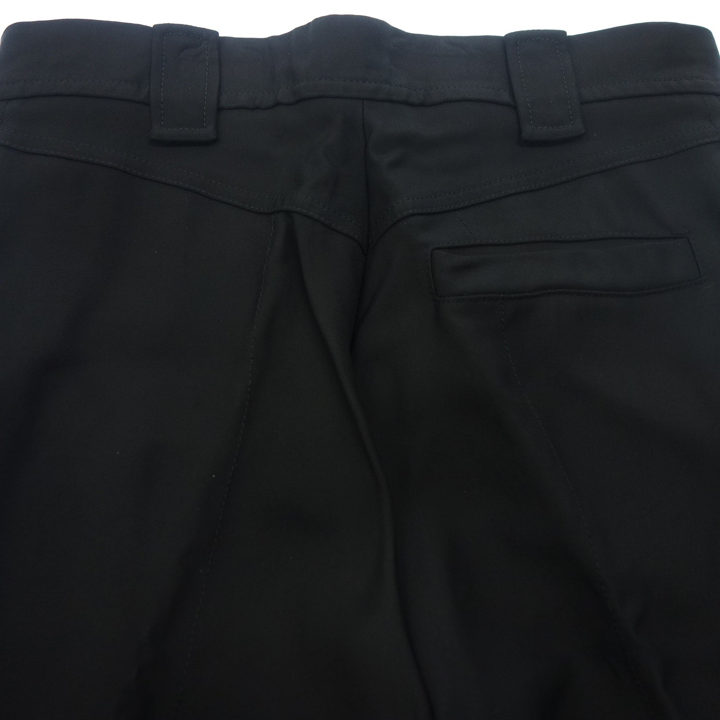 美品◆ルイヴィトン スラックスパンツ レーヨン LV金具 RW161A サイズ36 レディース 黒 LOUIS VUITTON【AFB20】