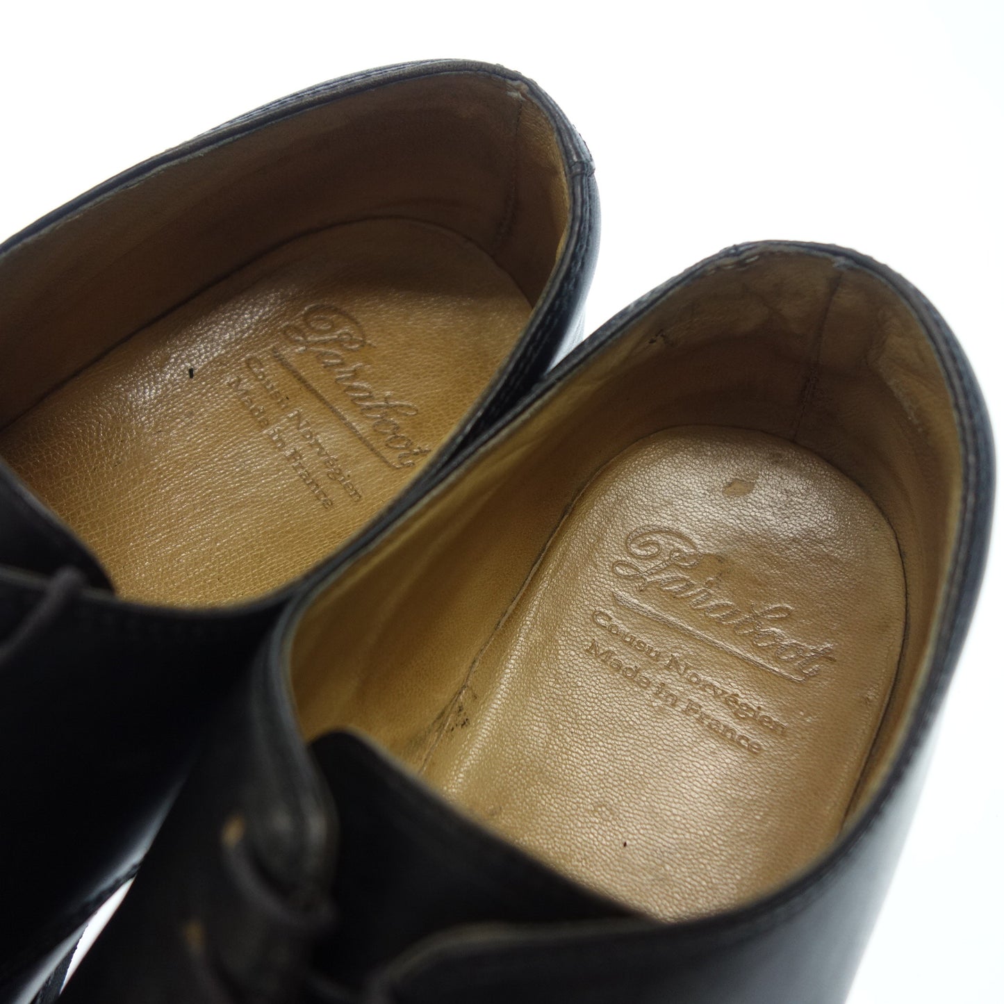 パラブーツ レースアップレザーシューズ プレーントゥ AZAY メンズ 9.5 黒 Paraboot【AFD1】【中古】
