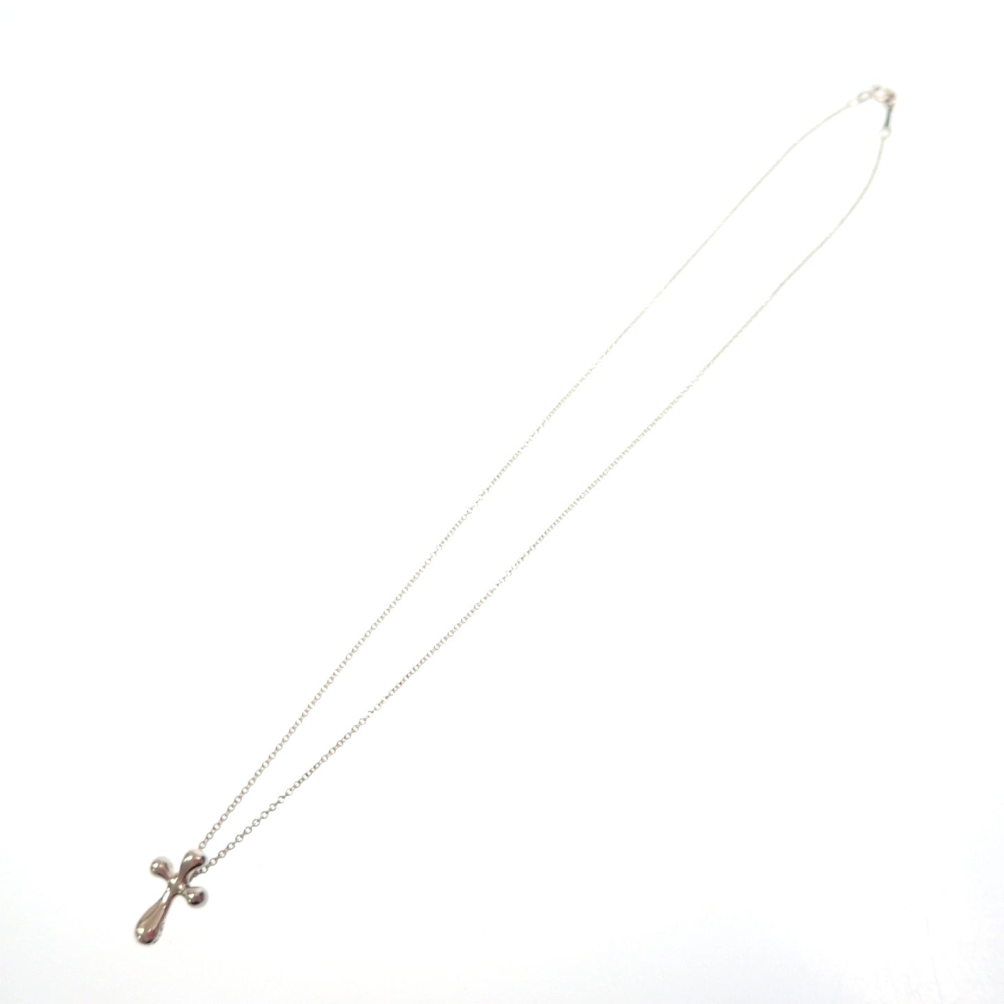 ティファニー ネックレス クロス ミニ エルサ ペレッティ SV925 シルバー Tiffany&Co.【AFI4】【中古】