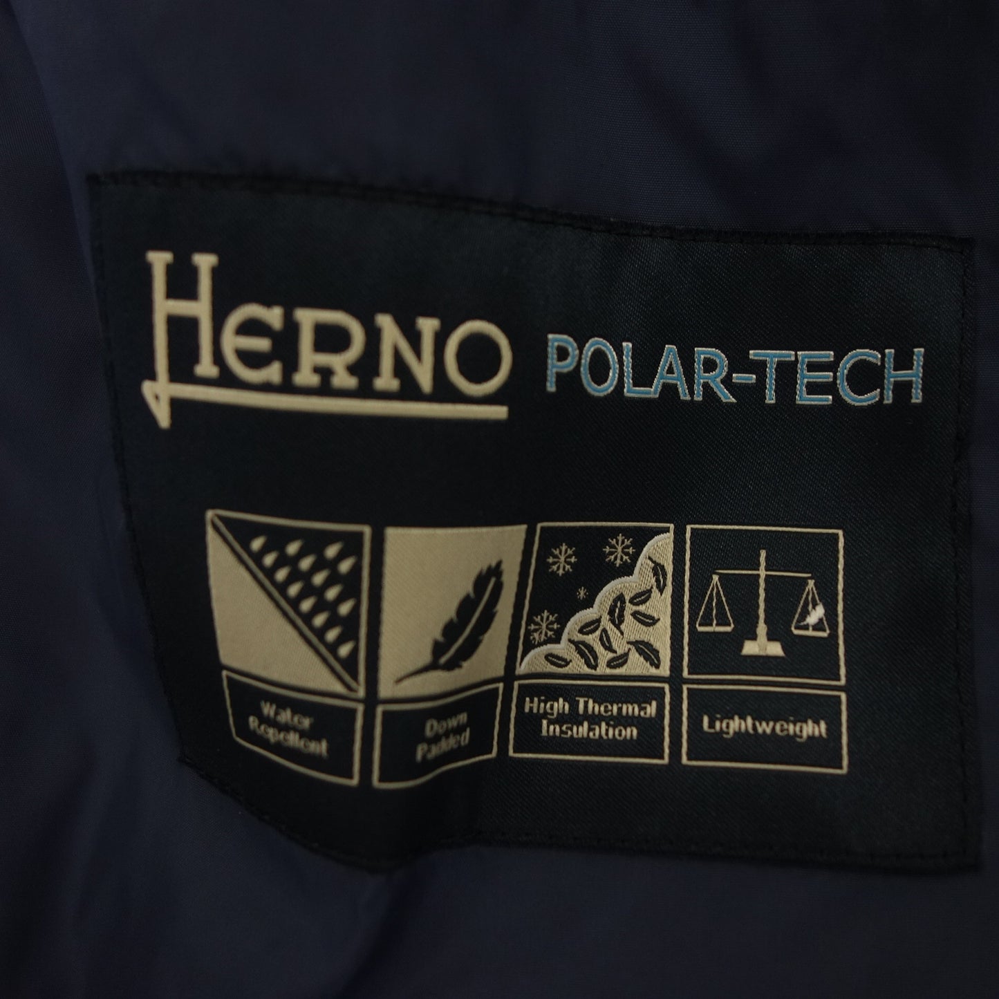ヘルノ ダウンコート ポーラテックジャケット メンズ 48 ネイビー HERNO【AFA13】【中古】
