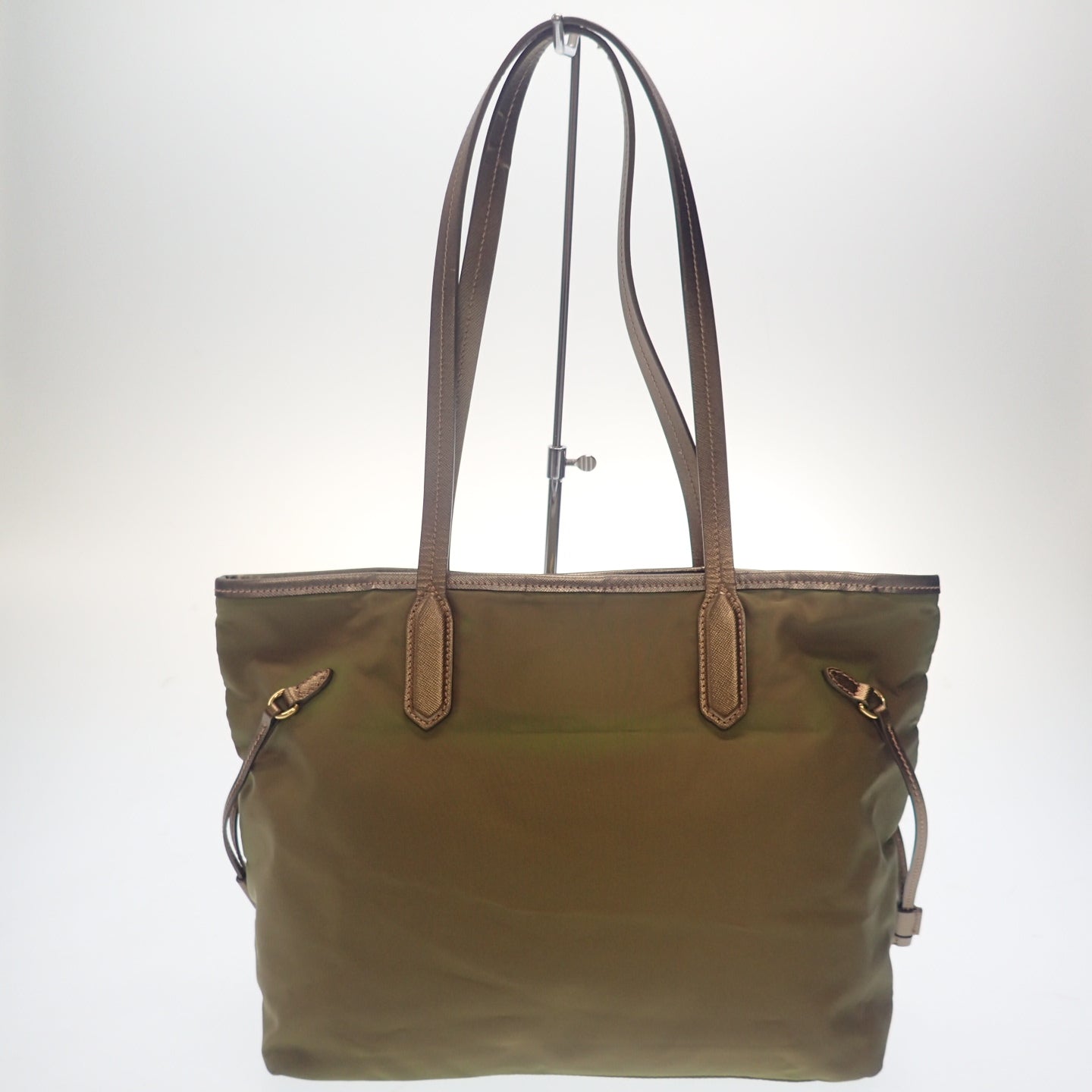 プラダ トートバッグ ナイロン ゴールド PRADA【AFE1】【中古】