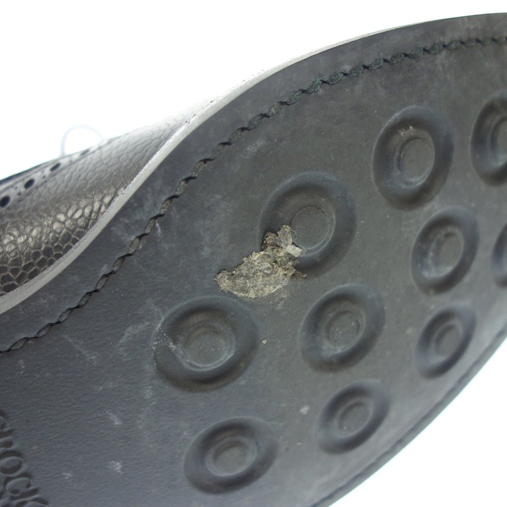 美品◆クロケット&ジョーンズ ウイングチップレザーシューズ グレイン ペンブローク2 メンズ サイズ7E ブラック Crockett&Jones PEMBROKE 2【LA】