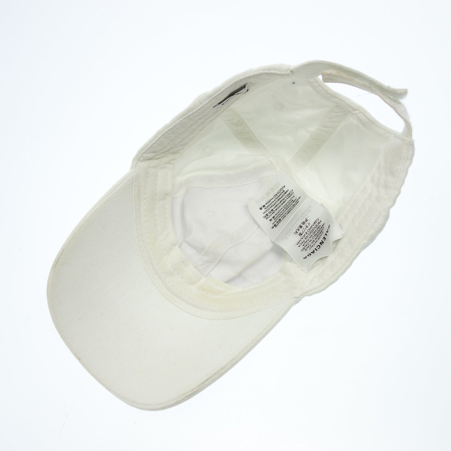 バレンシアガ ベースボールキャップ ロゴ ホワイト BALENCIAGA【AFI22】【中古】