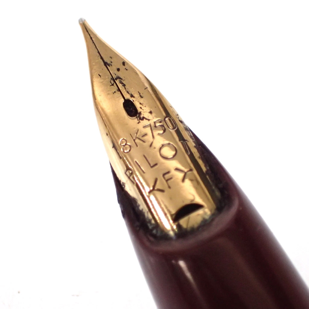 中古◆パイロット 万年筆 ペン先18K750 唐草模様 白系 PILOT【AFI12】