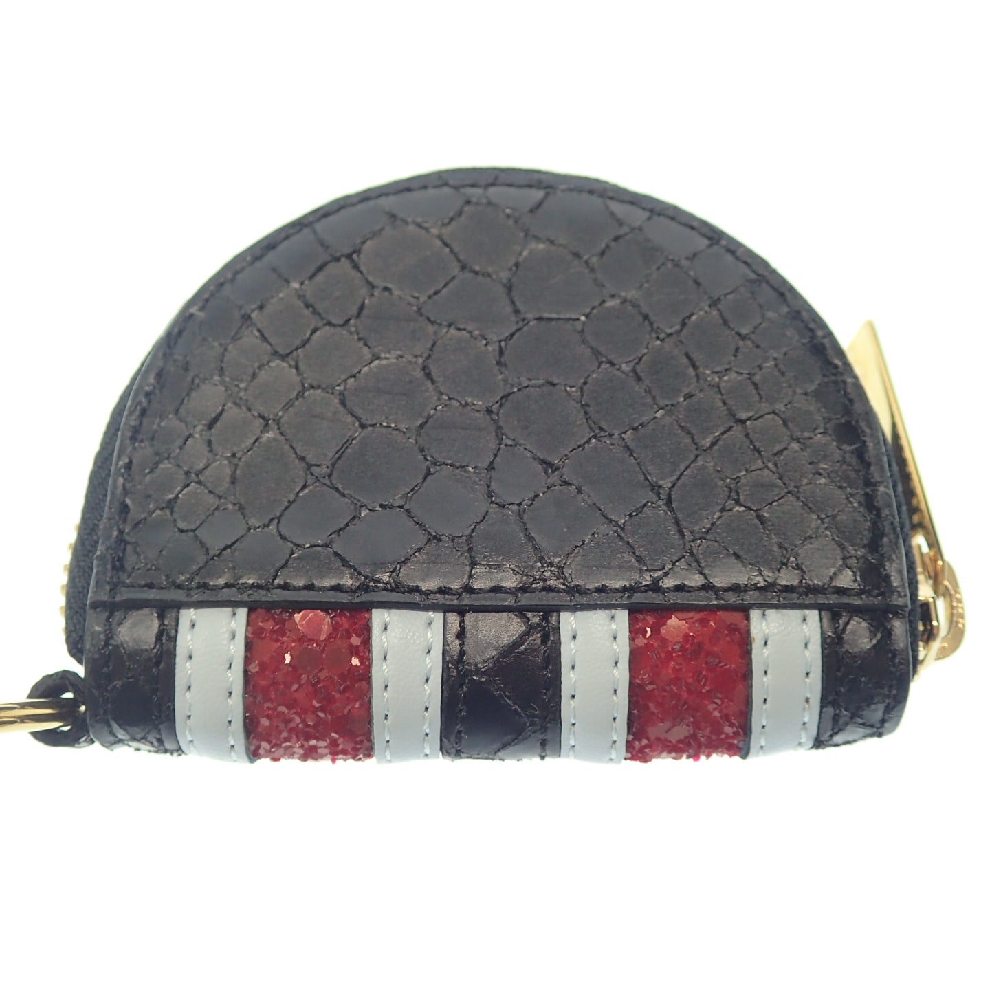 美品◆ステラマッカートニー コインケース 小銭入れ ストラップ付 黒系 STELLA McCARTNEY【AFI8】