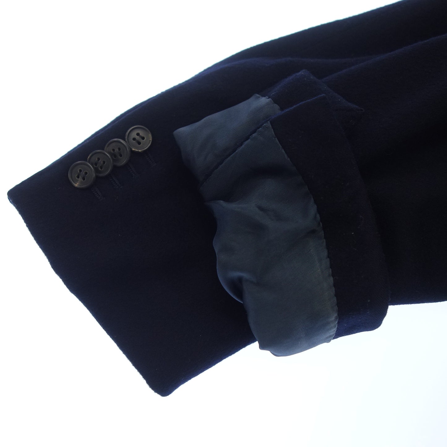 ベルベスト トゥモローランド チェスターコート カシミヤ混 メンズ 46 ネイビー Belvest【AFA17】【中古】