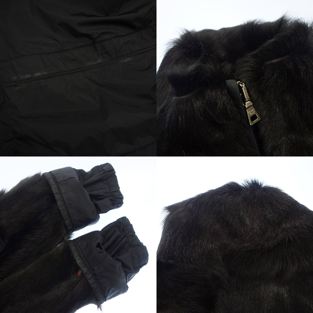 プラダ ジップアップジャケット キッドファー レディース 40 茶系 PRADA【AFB13】【中古】