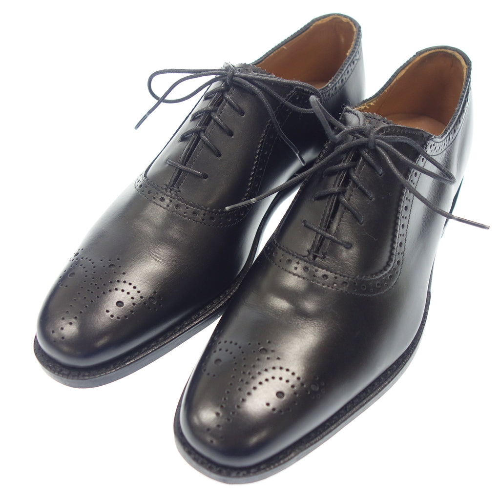 極美品◆アレンエドモンズ レザーシューズ セミブローグ メンズ ブラック サイズ8D Allen Edmonds【AFD1】