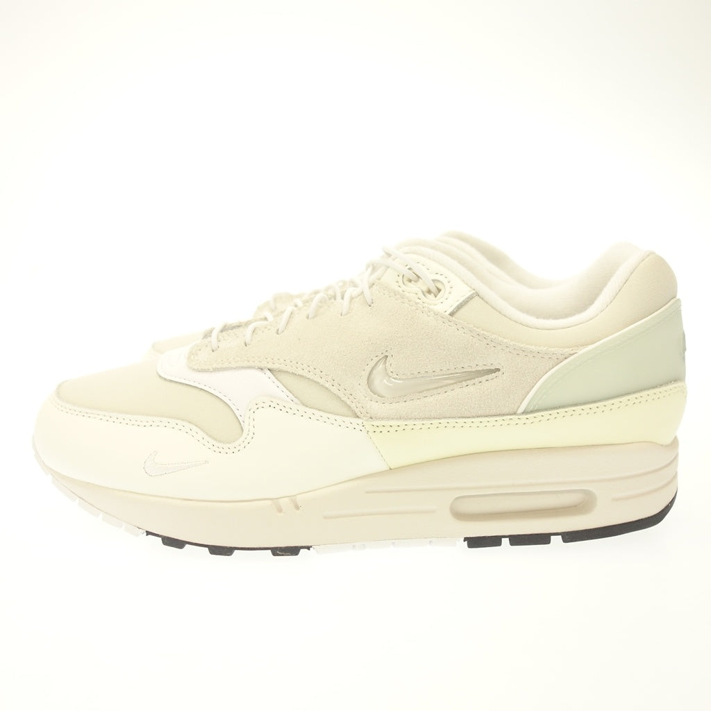 極美品◆ナイキ スニーカー エアマックス 1 プレミアム DZ5317-121 メンズ ホワイト×グレー サイズ27㎝ NIKE AIR MAX 1 PRM【AFC46】
