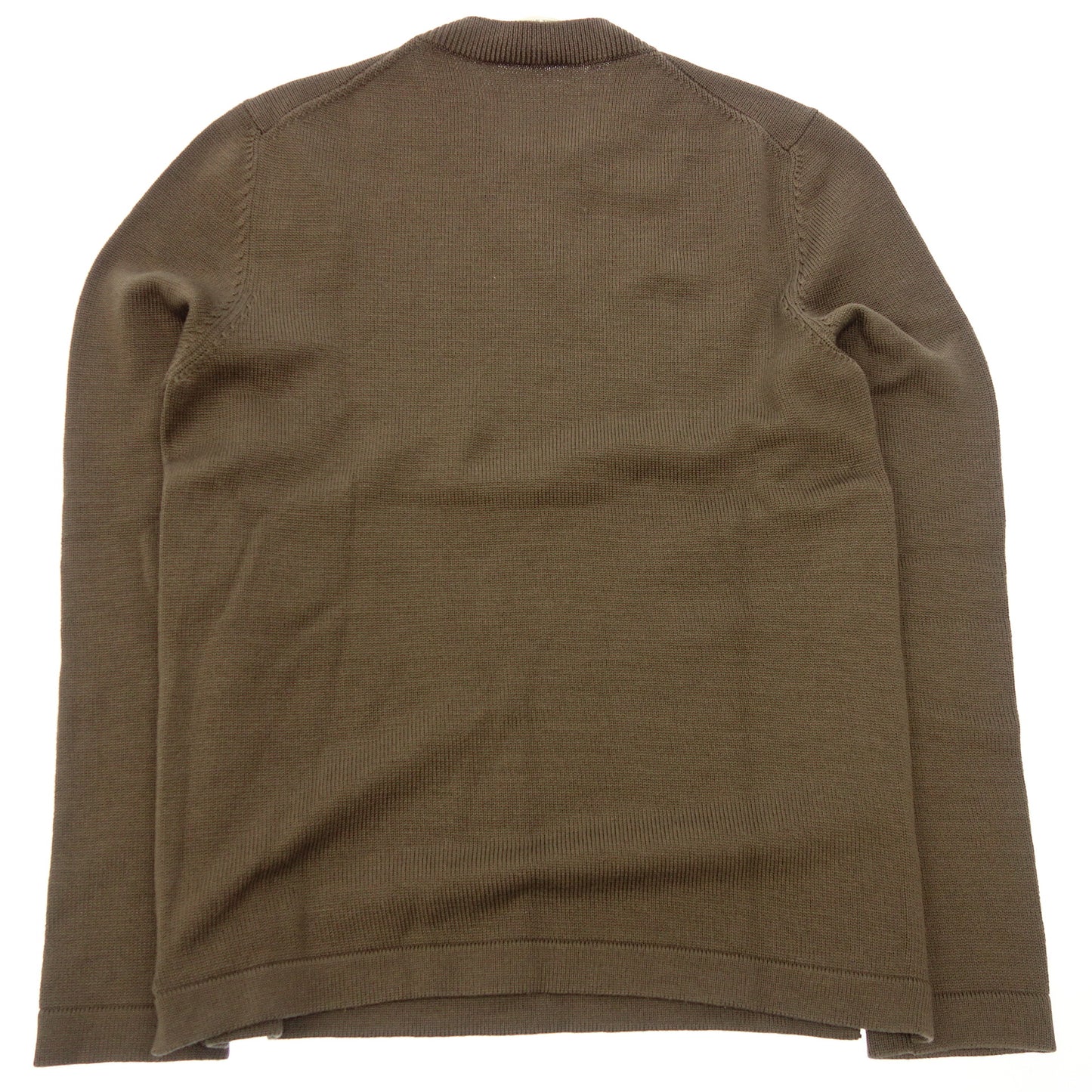 美品◆エルメス ニットセーター サイドジップ サイズM メンズ 茶 HERMES【AFB45】