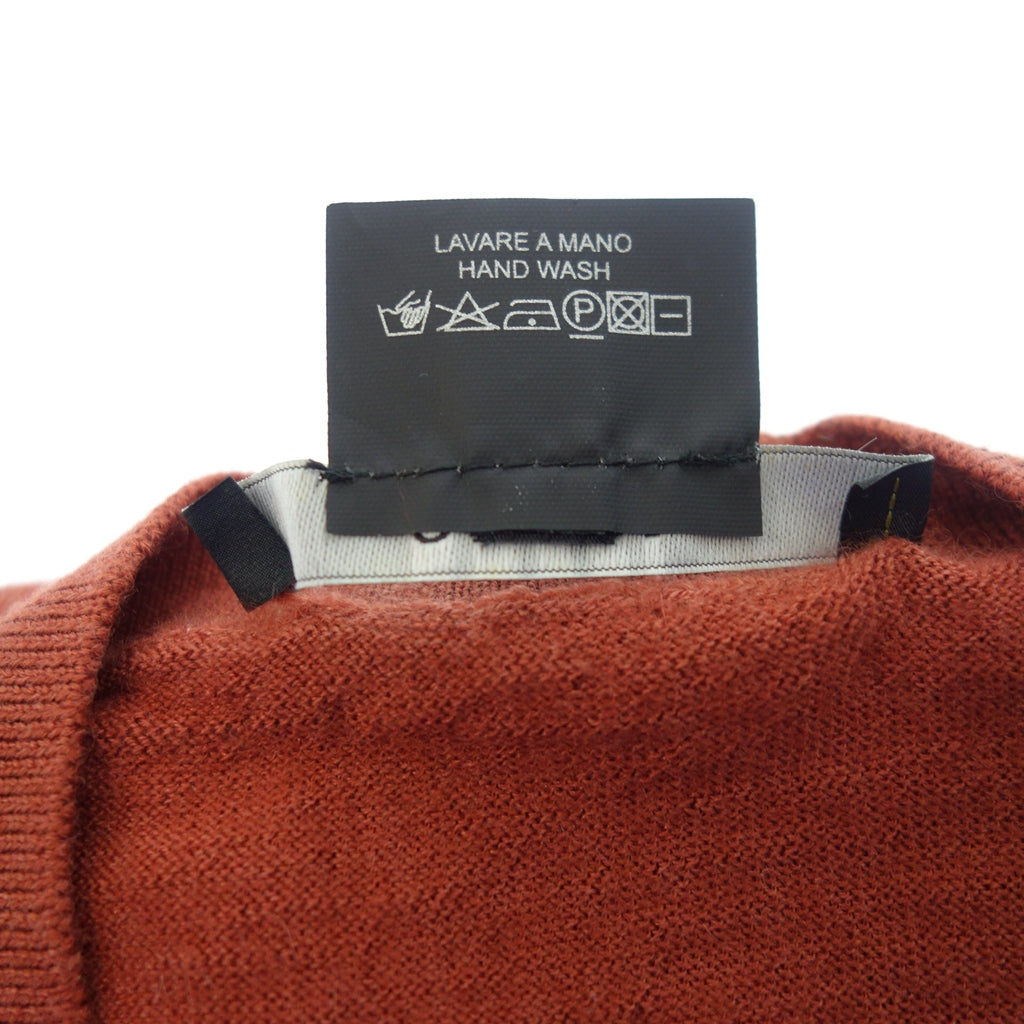 美品◆グッチ ニットセーター Vネック カシミヤ メンズ レッド M GUCCI【AFB53】