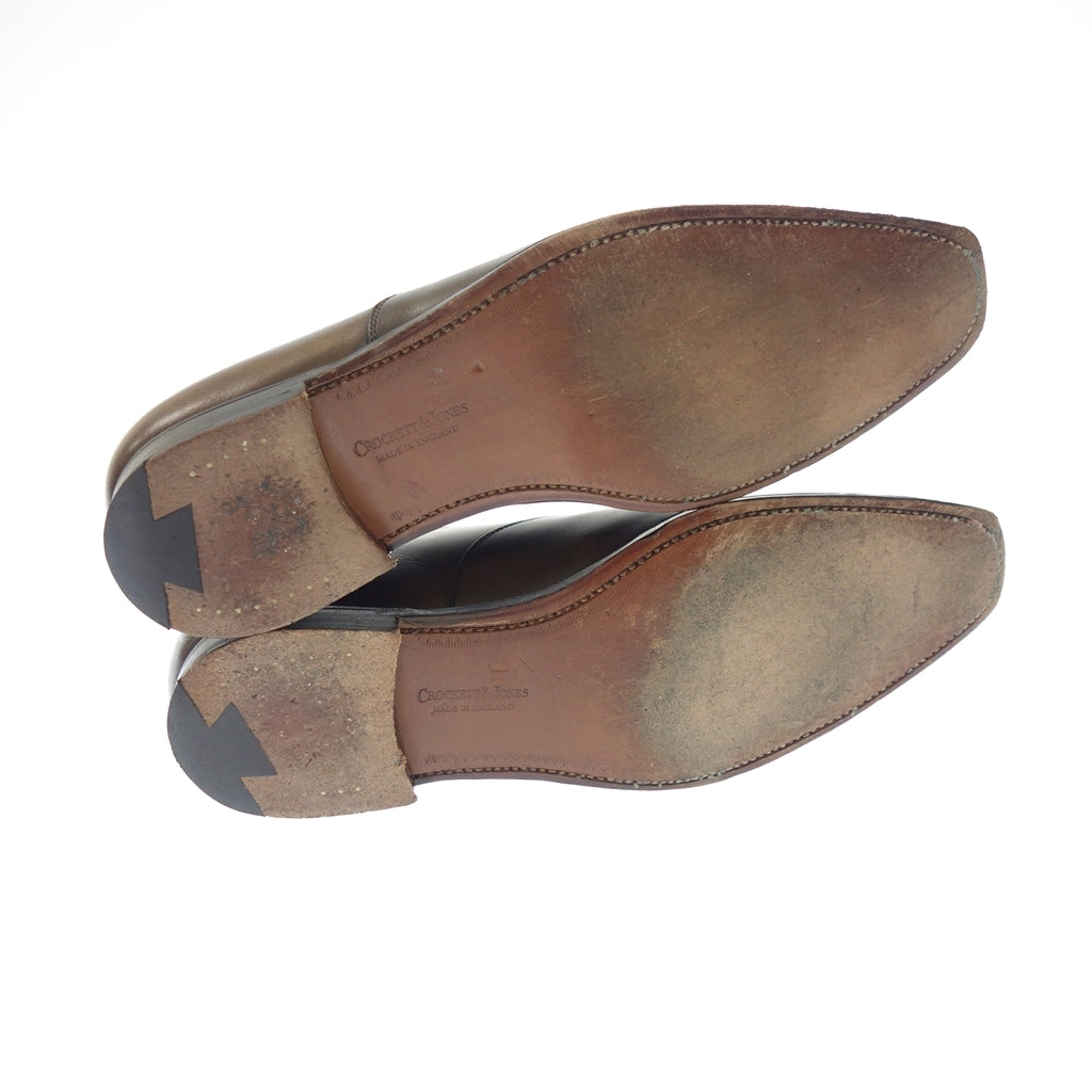 極美品◆クロケット&ジョーンズ ストレートチップ レザーシューズ ハラム メンズ 7.5 ブラウン系 Crockett&Jones HALLAM【LA】