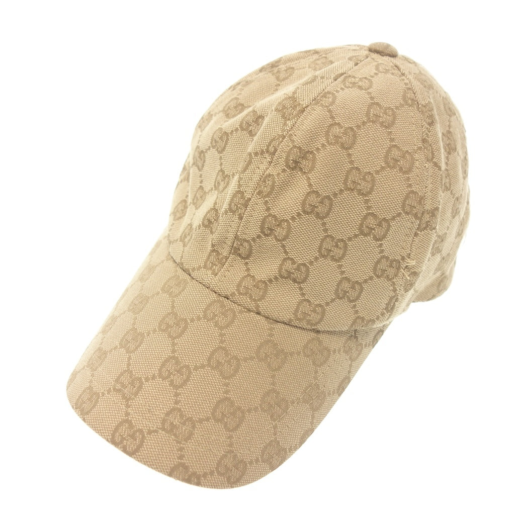 中古◆グッチ GGキャンバス ベースボール キャップ ブラウン系 GUCCI【AFI20】