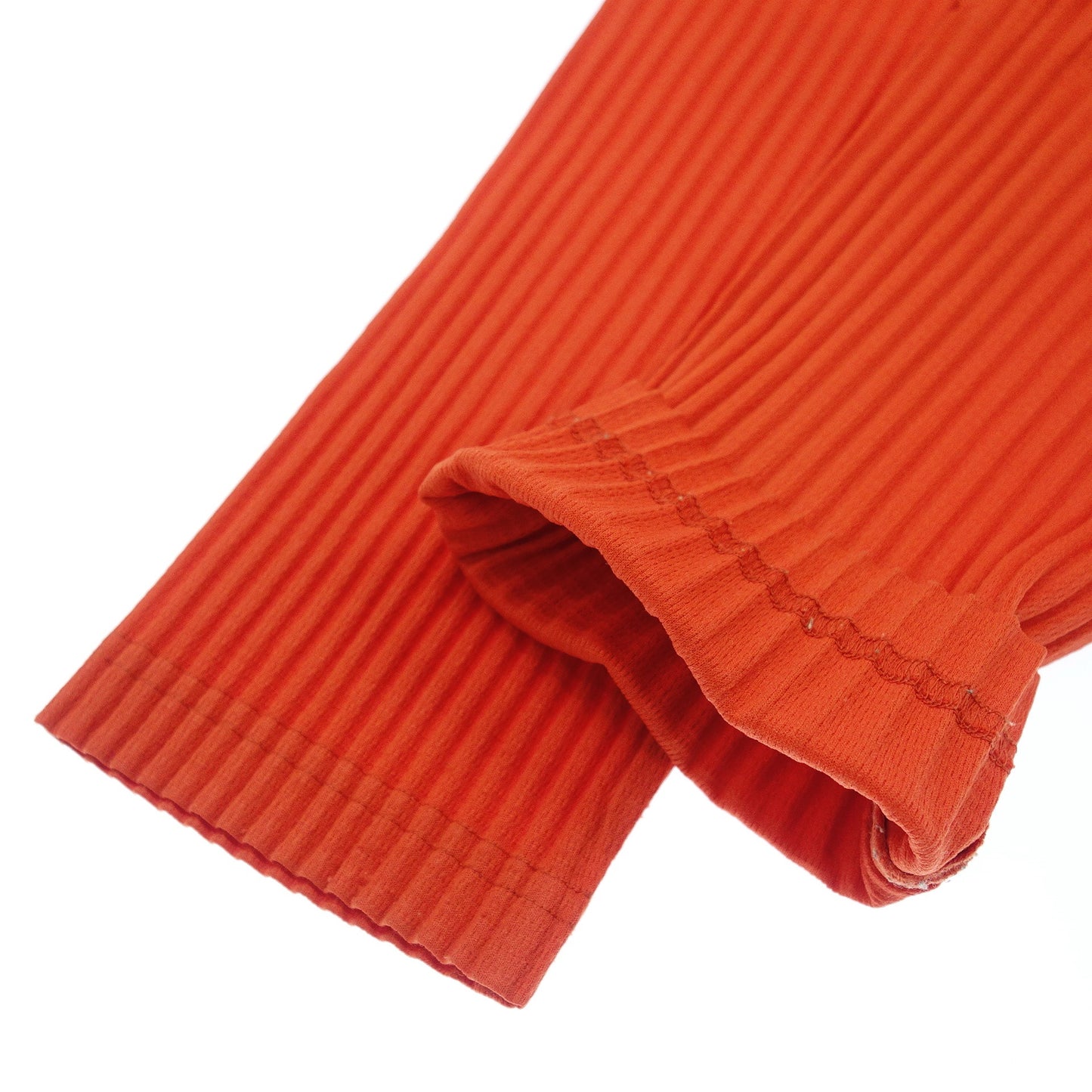 美品◆イッセイミヤケ オム プリッセ カーディガン ジャケット プリーツ HP51JL105 メンズ サイズ4 オレンジ ISSEY MIYAKE HOMME PLISSE【AFB30】