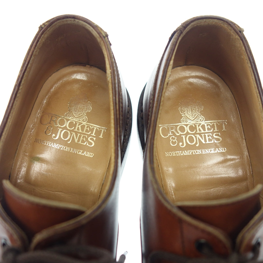 中古◆クロケット&ジョーンズ Uチップ レザーシューズ ウェックスフォード メンズ ブラウン サイズ6E Crockett&Jones WEXFORD【AFC44】