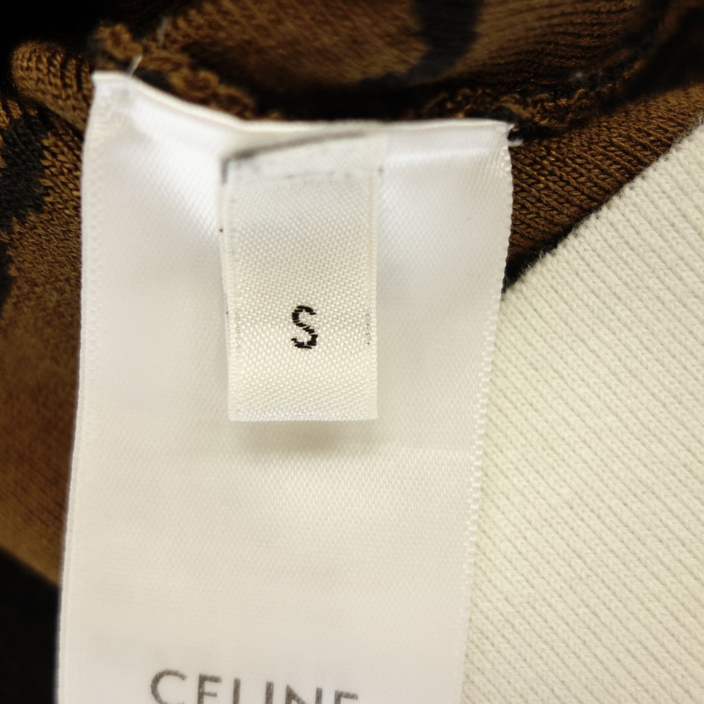 美品◆セリーヌ トップス 2AG03916T トリオンフ 23SS クロップトップ レディース ブラウン系 サイズS CELINE【AFB17】
