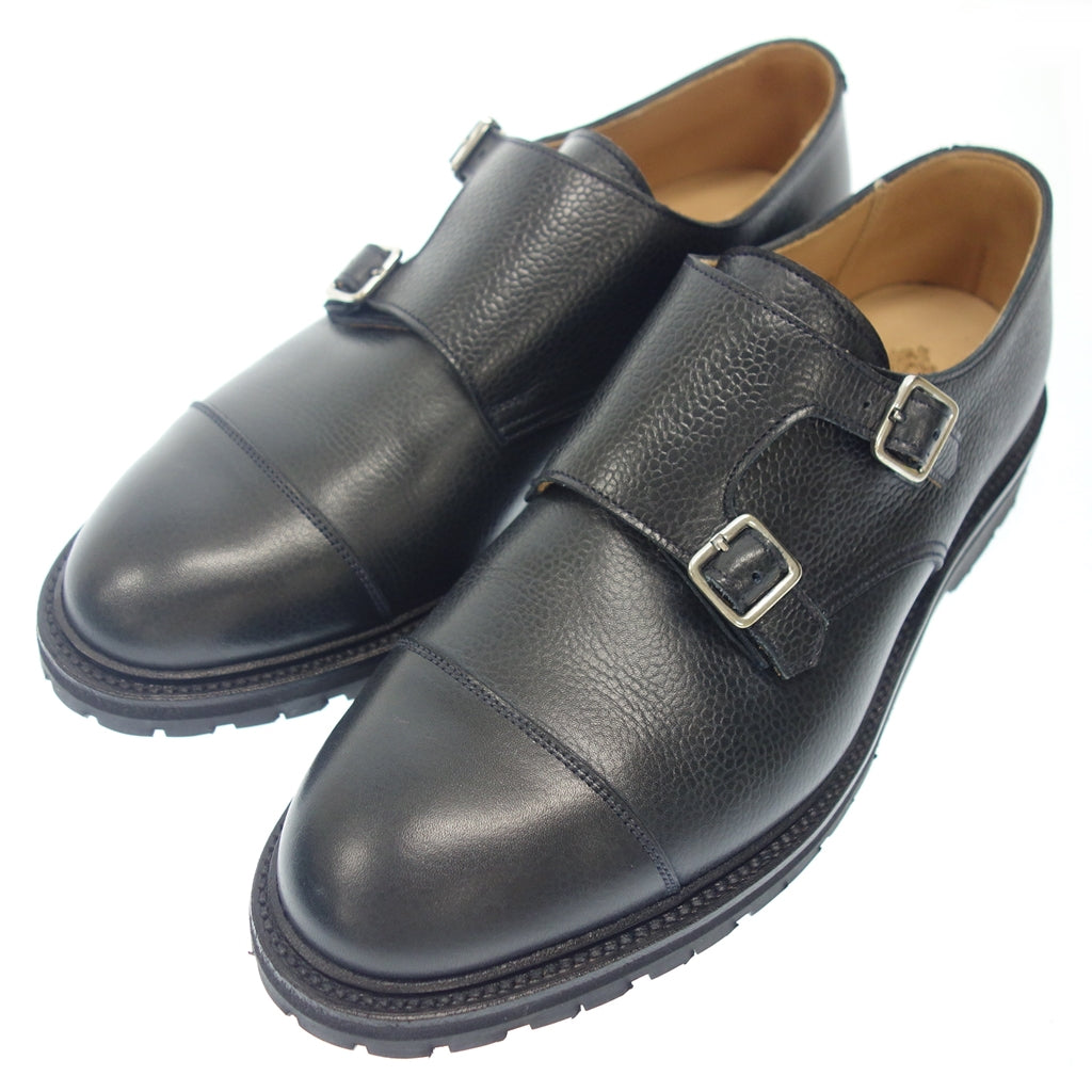 極美品◆クロケット&ジョーンズ レザーシューズ TAY3 グレインレザー メンズ ネイビー UK7.5E crokett&jones【LA】