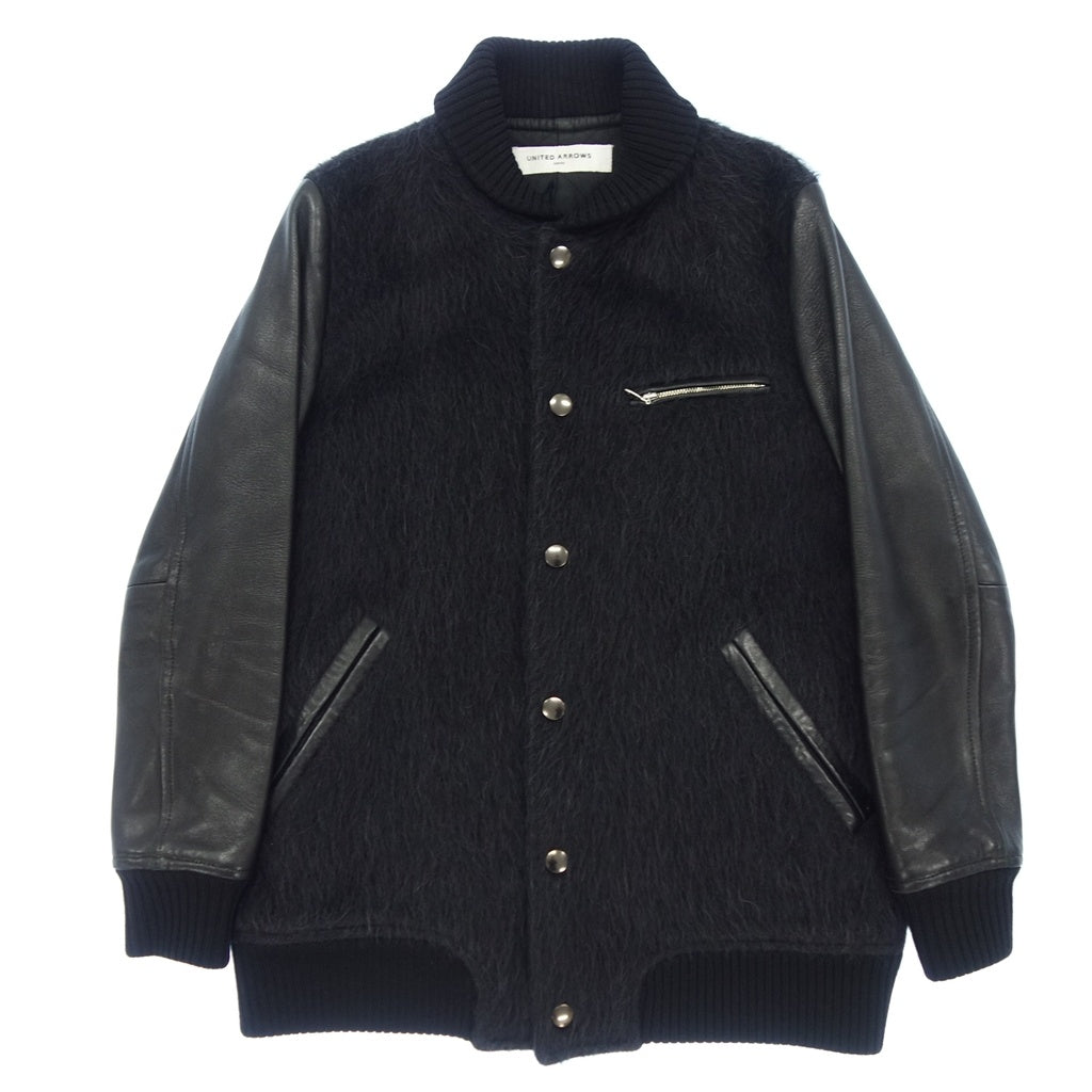 中古◆ユナイテッドアローズ ジャケット レザー切替 レディース サイズ38 ブラック UNITED ARROWS【AFB23】