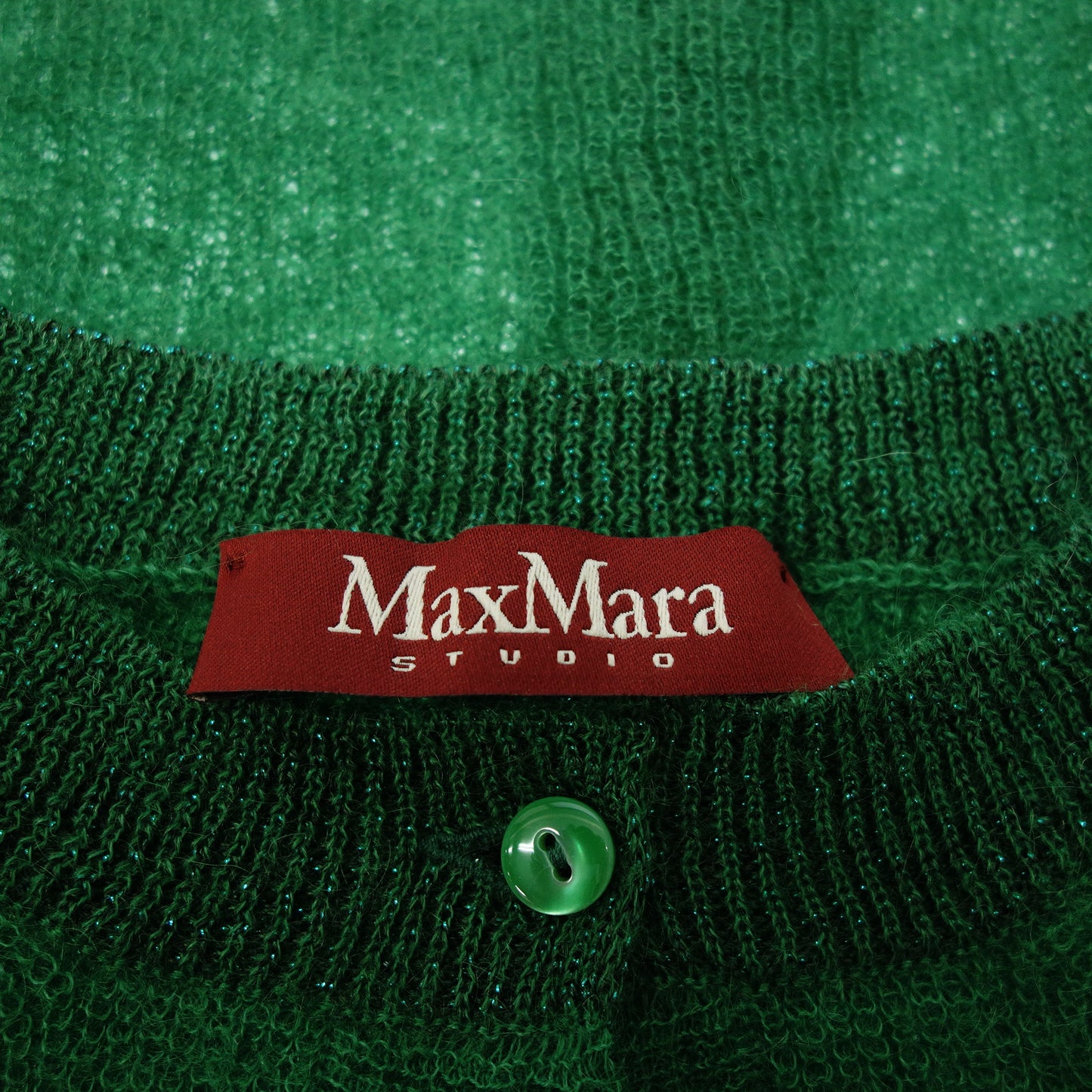 マックスマーラ ステュディオ カーディガン モヘア グリーン レディース S MaxMara【AFB42】【中古】