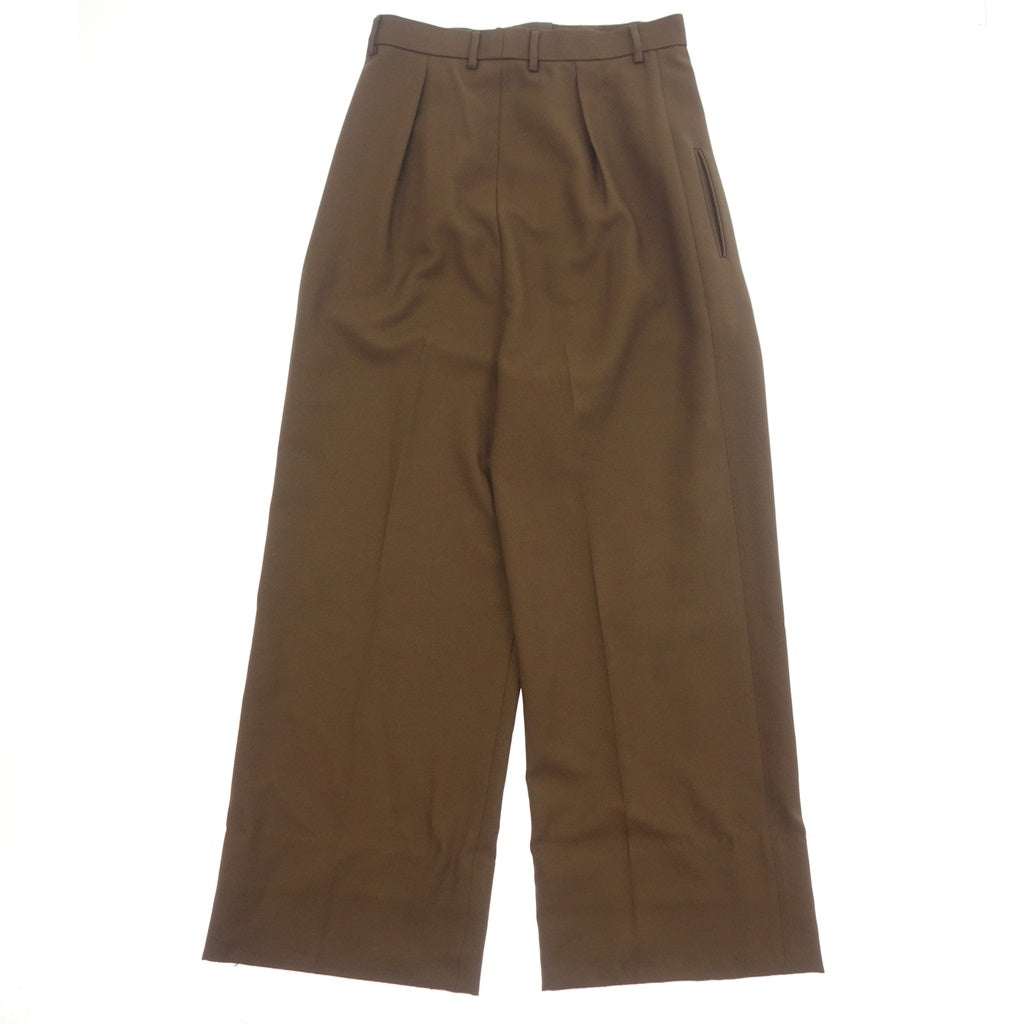 中古◆グッチ ワイドレッグ パンツ ショルダーループ付 レディース ブラウン サイズ不明 GUCCI 【AFB19】