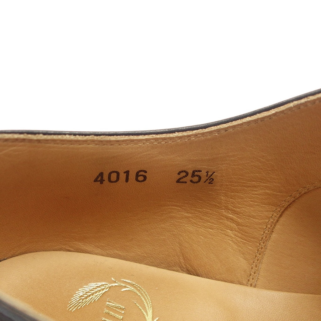 美品◆スコッチグレイン ストレートチップシューズ 内羽根 4016 レザー メンズ 25.5 ブラック SCOTCH GRAIN【AFC10】