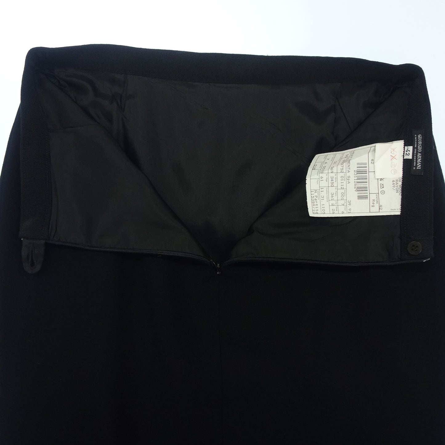 ジョルジオアルマーニ セットアップ ジャケット スカート レディース 42 黒 GIORGIO ARMANI【AFB32】【中古】