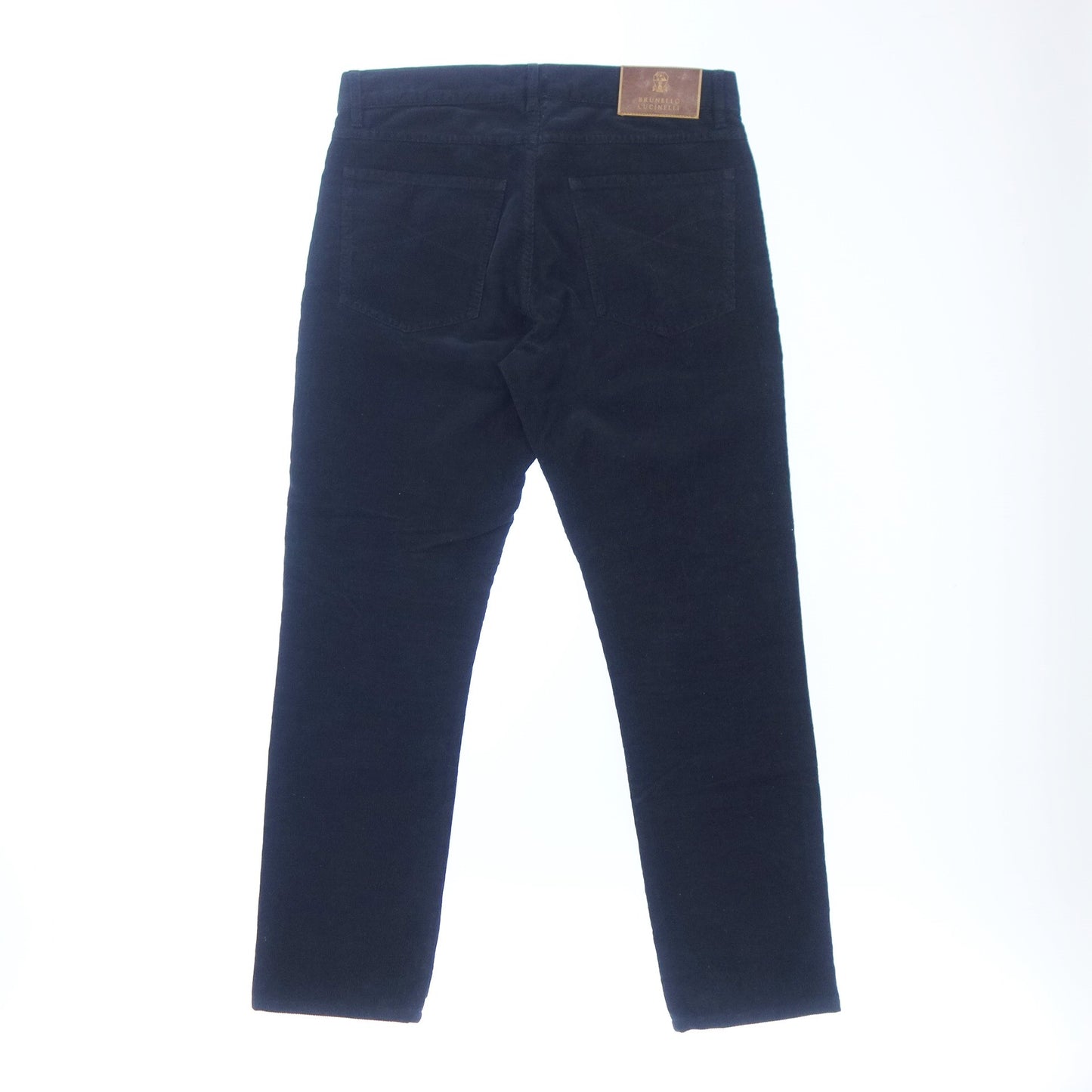 ブルネロクチネリ ボタンフライ コーデュロイパンツ 100% コットン メンズ 46 ネイビー BRUNELLO CUCINELLI【AFB43】【中古】