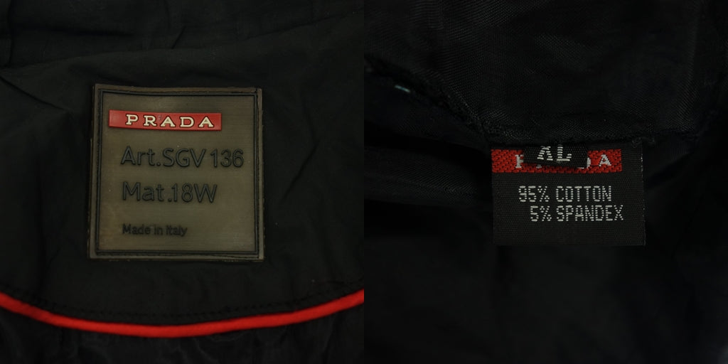 プラダ ナイロンジャケット ジップアップ レディース XL 黒 PRADA【AFB31】【中古】