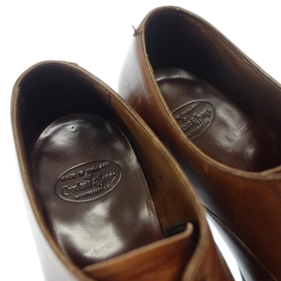 美品◆クロケット&ジョーンズ レザーシューズ ベルグレイブ パンチドキャップトゥ メンズ 6D 茶 CROCKETT&JONES【LA】